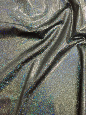 Hologramos fürdőruha anyag - NERO (fekete)